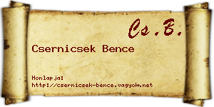 Csernicsek Bence névjegykártya